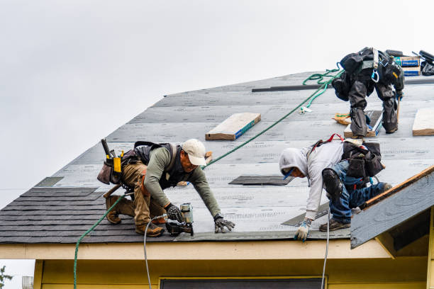 Professional Gutter Installation technician working in Johnson City, TX